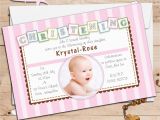 Baptism and Birthday Party Invitations Birthday Invitations 1st Birthday Baptism Invitations