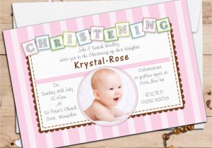 Baptism and Birthday Party Invitations Birthday Invitations 1st Birthday Baptism Invitations