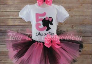 Barbie Birthday Girl Outfit Barbie Tutu Outfit Barbie Birthday Outfit by
