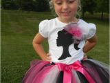 Barbie Birthday Girl Outfit Items Similar to Girls Barbie Girl Tutu Outfit Applique