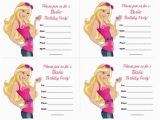 Barbie Birthday Invitation Card Free Printable Barbie Birthday Invitations Free Printable
