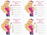 Barbie Birthday Invitation Card Free Printable Barbie Birthday Invitations Free Printable