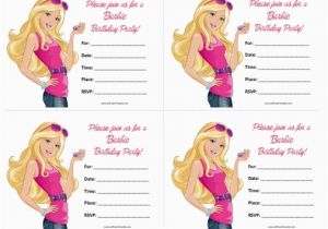 Barbie Birthday Invitation Card Free Printable Barbie Birthday Invitations Free Printable