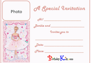 Barbie Birthday Invitation Card Free Printable Barbie Birthday Invitations