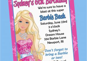 Barbie Birthday Invitation Card Free Printable Free Print Barbie Invitations Birthday Invitations