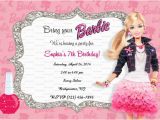 Barbie Birthday Invitation Card Free Printable Items Similar to Custom Barbie Fashionista Birthday
