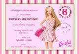 Barbie Birthday Invitations Templates Free 40th Birthday Ideas Birthday Invitation Barbie Template
