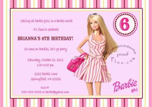 Barbie Birthday Invitations Templates Free 40th Birthday Ideas Birthday Invitation Barbie Template