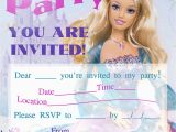Barbie Birthday Invitations Templates Free Barbie Birthday Invitations Template Best Template