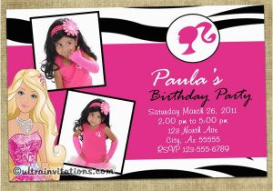 Barbie Birthday Invitations Templates Free Best 25 Barbie Invitations Ideas On Pinterest