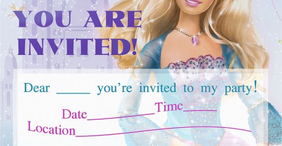 Barbie Birthday Invites Barbie Birthday Invitations Template Best Template