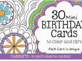 Barnes and Noble Birthday Cards Cardlets 30 Mini Birthday Cards to Color and Gift by Cq