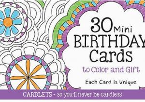 Barnes and Noble Birthday Cards Cardlets 30 Mini Birthday Cards to Color and Gift by Cq
