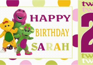 Barney Birthday Card Barney Friends Birthday Banner Personalized Custom