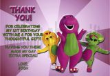 Barney Birthday Card Barney Thank You Card Jpg