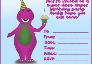 Barney Birthday Card How to Create Birthday Invitations and Cards 1st