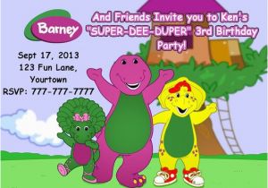 Barney Birthday Card Items Similar to Barney and Friends Birthday Invitation or