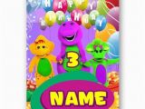 Barney Birthday Card Personalised Barney and Friends Name Age A5 Happy