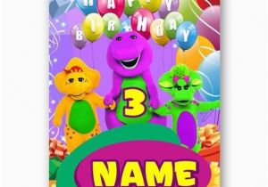 Barney Birthday Card Personalised Barney and Friends Name Age A5 Happy