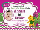 Barney Birthday Invitations Free 40th Birthday Ideas Barney Birthday Invitation Templates