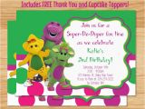 Barney Birthday Invitations Free Barney Birthday Invitation Barney Invitation by Mybabiesbreath