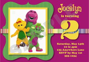 Barney Birthday Invitations Free Barney Birthday Invitations Best Party Ideas