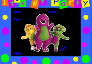 Barney Birthday Invitations Free Barney Birthday Invitations Best Party Ideas