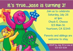 Barney Birthday Invitations Free Barney Birthday Invitations Ideas Bagvania Free