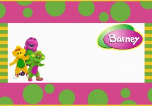 Barney Birthday Invitations Free Free Printable Barney the Dinosaur Invitation Template