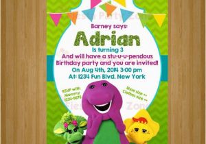 Barney Birthday Invitations Free Items Similar to Barney Barney Invitation Barney Party
