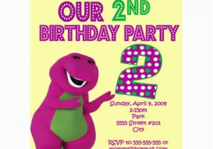 Barney Birthday Invitations Free Number Barney Birthday Invitations Personalized Invites