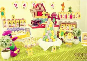 Barney Birthday Party Decorations Kara 39 S Party Ideas Barney Friends Party with Lots Of Fun