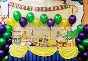 Barney Birthday Party Decorations Party Hat Khayra 39 S Barney Birthday Bash