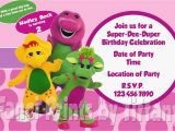 Barney Birthday Party Invitations 40th Birthday Ideas Barney Birthday Invitation Templates