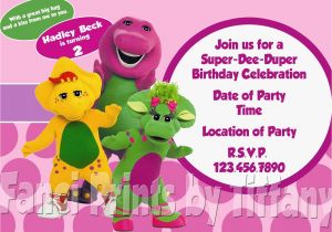 Barney Birthday Party Invitations 40th Birthday Ideas Barney Birthday Invitation Templates