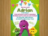 Barney Birthday Party Invitations Items Similar to Barney Barney Invitation Barney Party