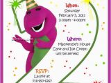 Barney Birthday Party Invitations Items Similar to Barney Birthday Invitations On Etsy