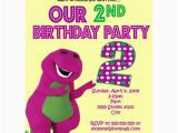 Barney Birthday Party Invitations Number Barney Birthday Invitations Personalized Invites