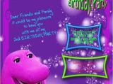 Barney Invitations Birthday Party Barney and Friends Birthday Invitations Barney Party