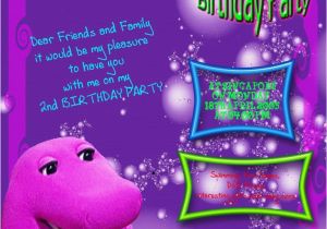 Barney Invitations Birthday Party Barney and Friends Birthday Invitations Barney Party