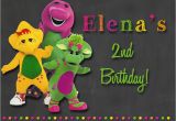 Barney Invitations Birthday Party Chalkboard Barney Birthday Party Invitations
