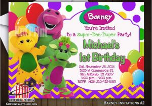 Barney Personalized Birthday Invitations 50 Best Barney Birthday Ideas Images On Pinterest Barney