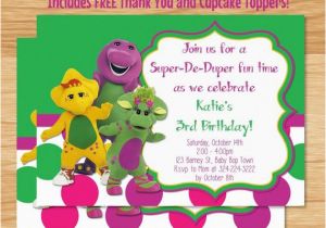 Barney Personalized Birthday Invitations Barney Birthday Invitation Barney Invitation by Mybabiesbreath