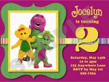Barney Personalized Birthday Invitations Barney Birthday Invitations Best Party Ideas