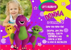 Barney Personalized Birthday Invitations Barney Birthday Invitations Ideas Bagvania Free