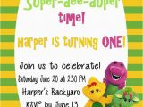 Barney Personalized Birthday Invitations Free Printable Barney Birthday Party Invitations Home