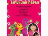 Barney Personalized Birthday Invitations Personalized Barney Birthday Invitations Custom Invites