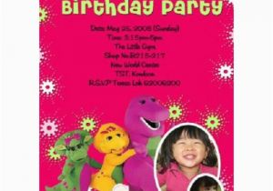 Barney Personalized Birthday Invitations Personalized Barney Birthday Invitations Custom Invites