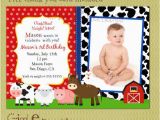 Barnyard themed Birthday Invitations Barnyard Birthday Invitation Free Thank You Card Included