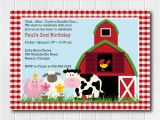 Barnyard themed Birthday Invitations Barnyard Invitation Farm Invitation Barnyard Birthday